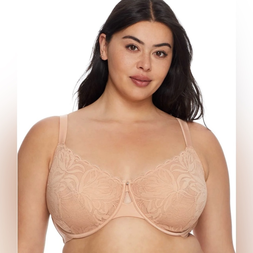 Bare Necessities Sand Bette Lined Lace Contour Underwire Bra 46C NWT